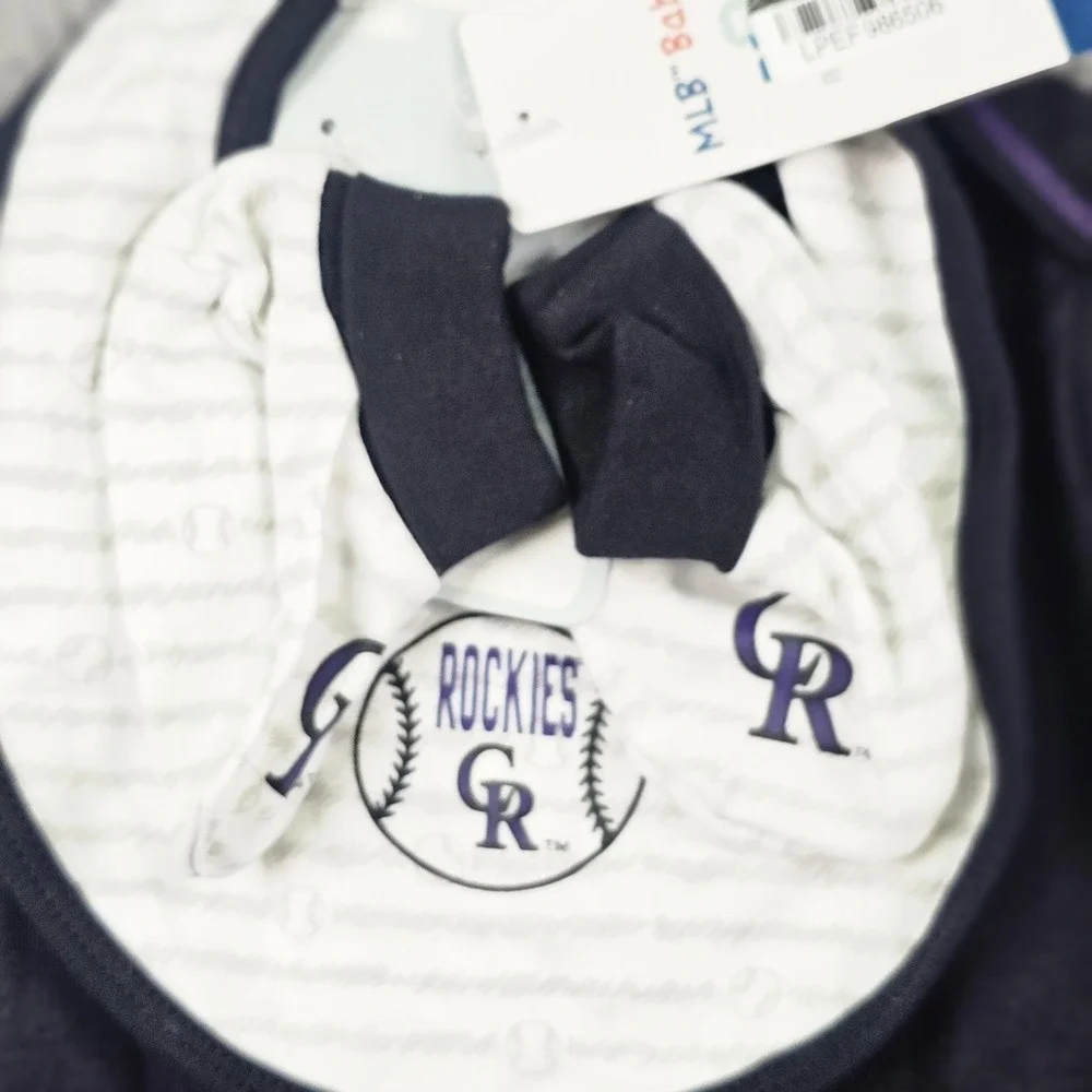 Colorado Rockies Shirt Bodysuit Boys 6-9 Months MLB Baseball Genuine Merchandise
